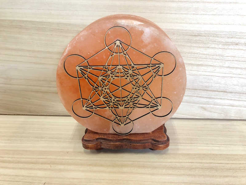 Lámpara sal 3D Metatron